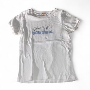 Anvil Chino Cowboys Bedazzled Graphic T-Shirt Size Medium